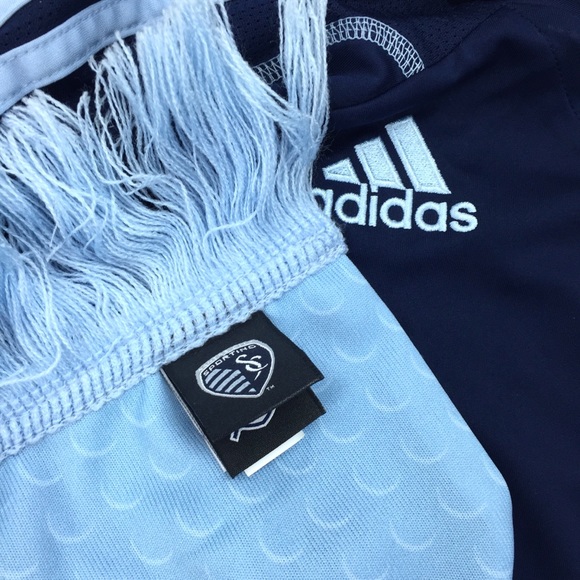 ADIDAS Sporting KC Jersey and Scarf, Clima-cool - Picture 6 of 7